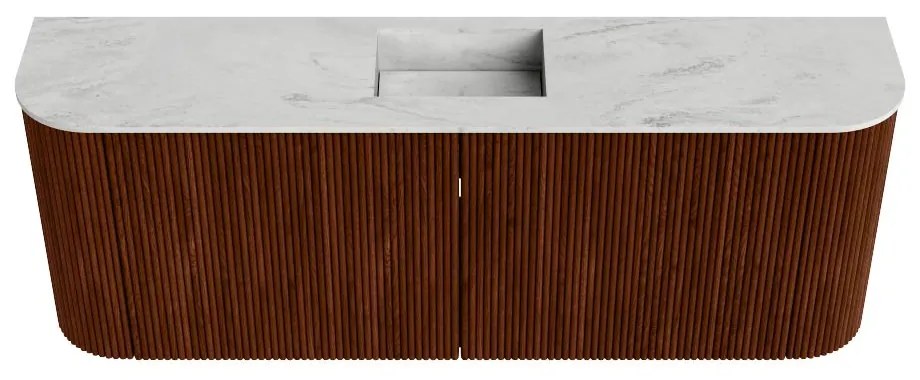 Mondiaz Joya DLux 115cm toiletmeubel ronding links/rechts ruby met wastafel faye midden 1 kraangat opalo