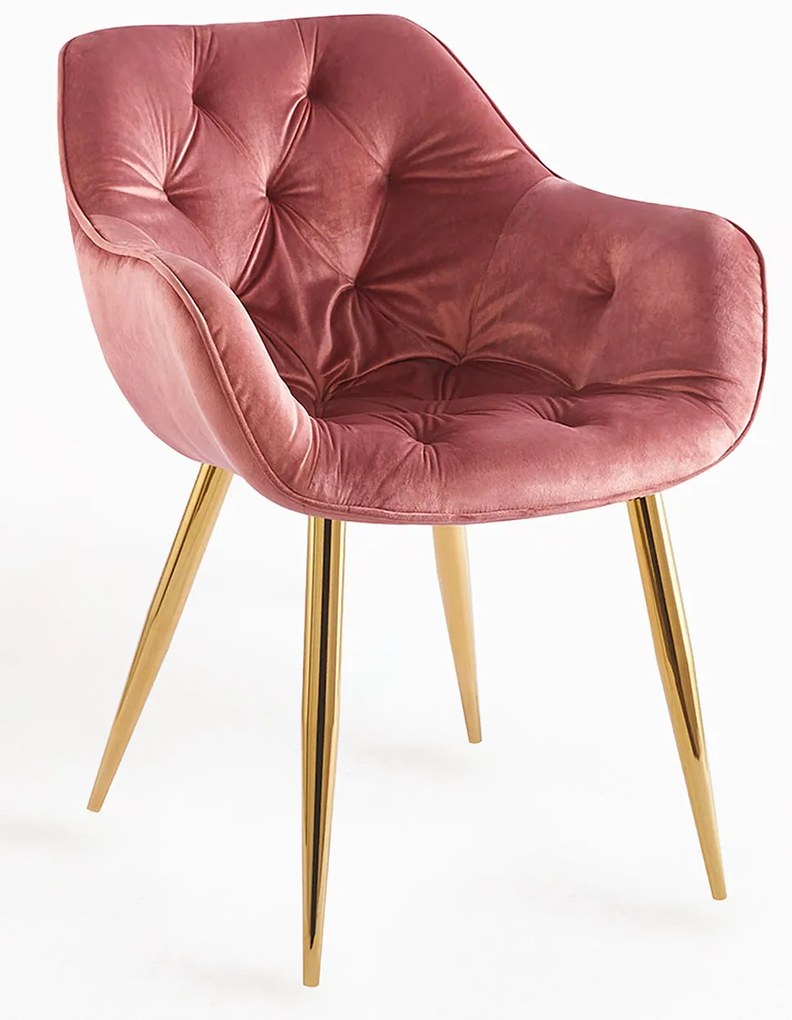 Zandel Gouden Fluwelen Stoel