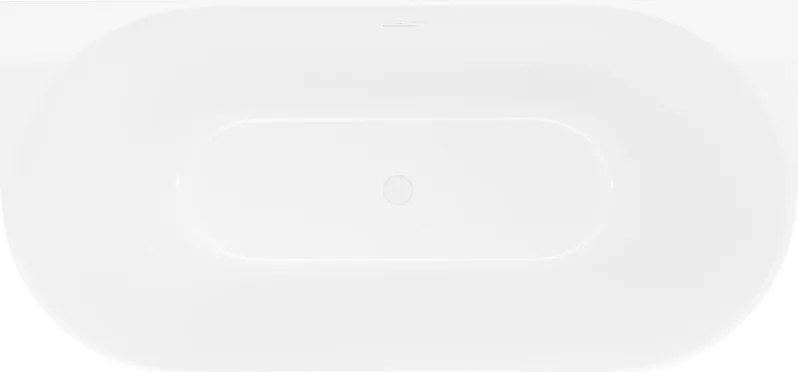 Mexen Oval Slim vrijstaande wandbad 170 x 80 cm, wit, witte overloop - 52661708000-20