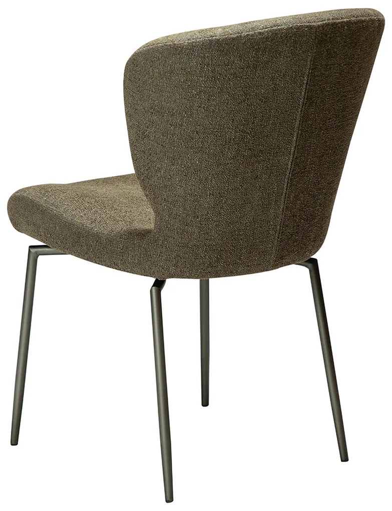 Dan-Form Glory Swivel Draaibare Eetkamerstoel Olijfgroen Boucle