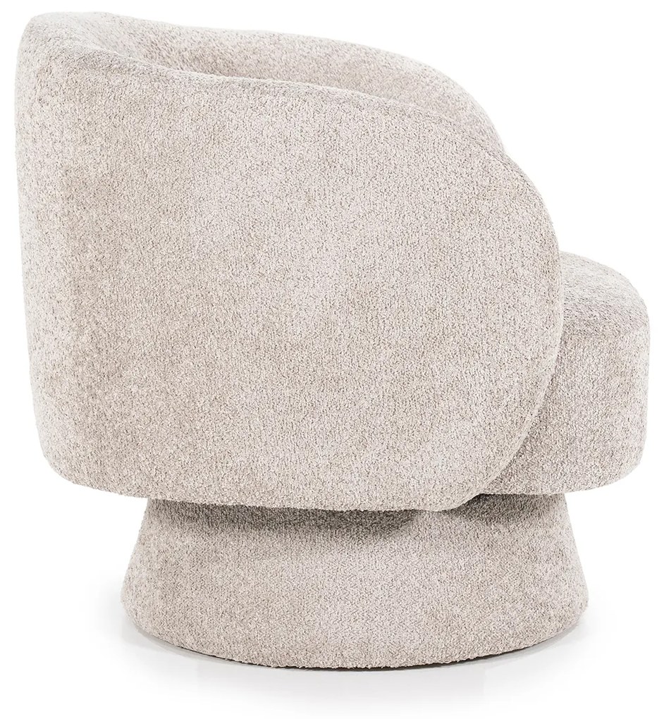 By-Boo Balou Draaibare Fauteuil Taupe Boucle