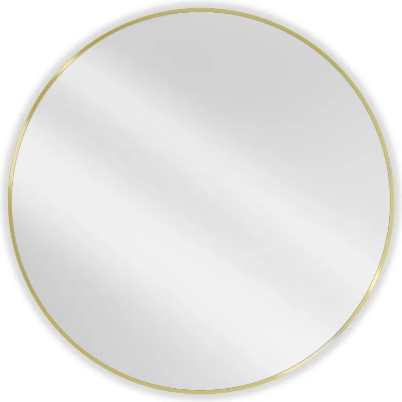 Mexen Loft ronde badkamer spiegel 100 cm, gouden lijst - 9850-100-100-000-50