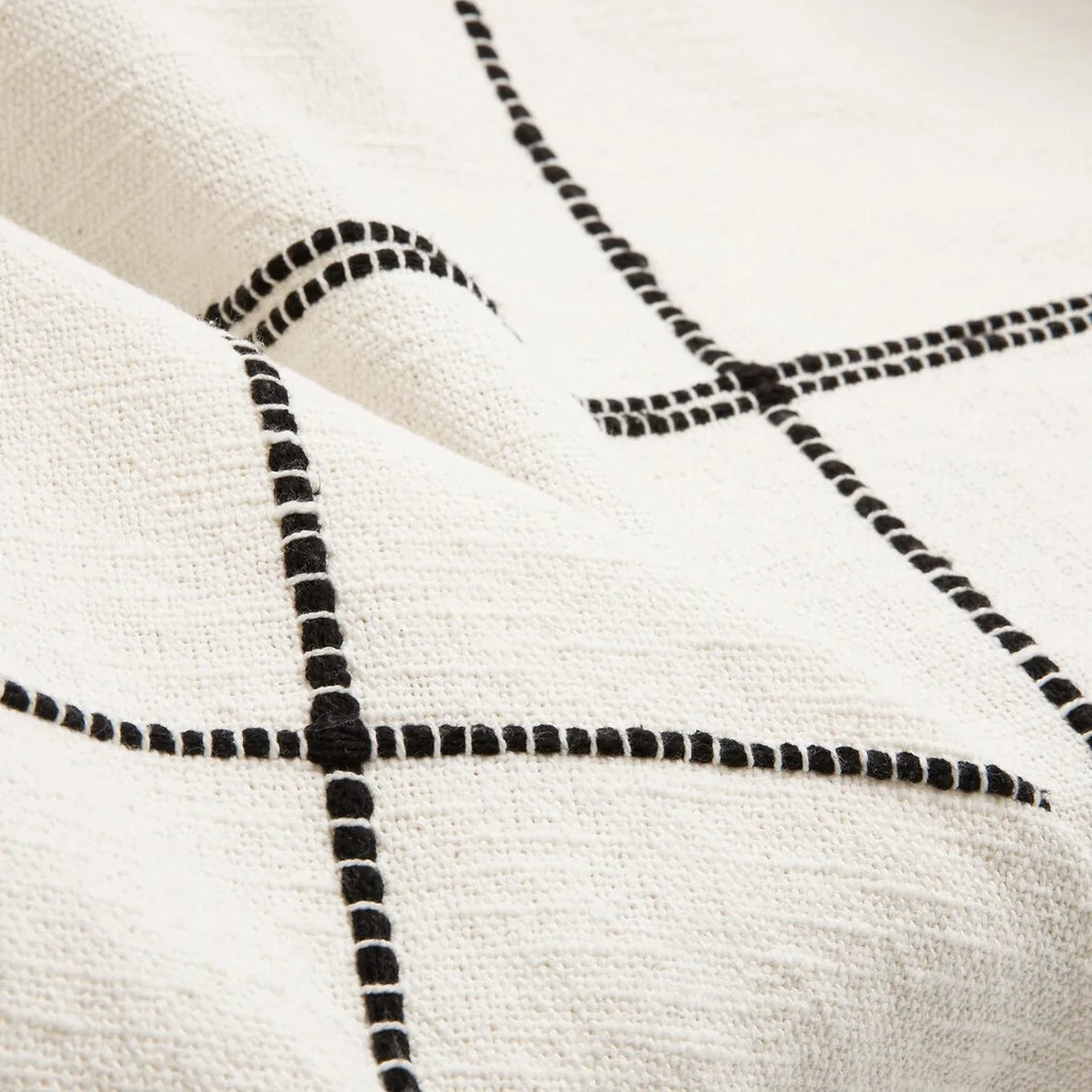 Plaid afgewerkt met pompons, Makeba