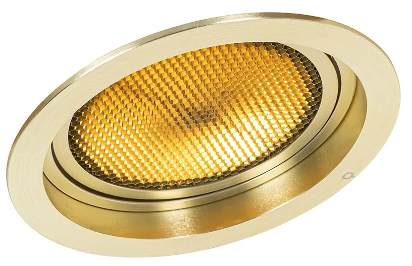 Set van 6 Moderne inbouwspot goud verstelbaar - Coop 111 Honey