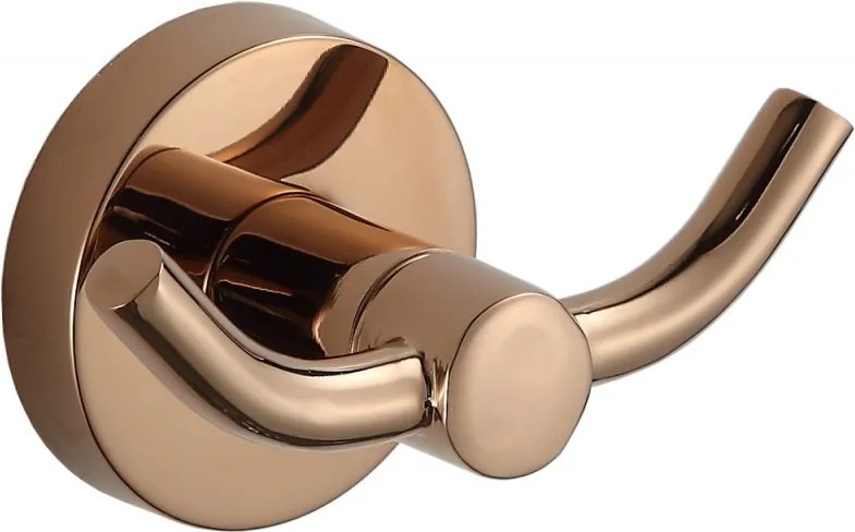 Mexen Remo dubbele handdoekhaak, roze goud - 70507352-60