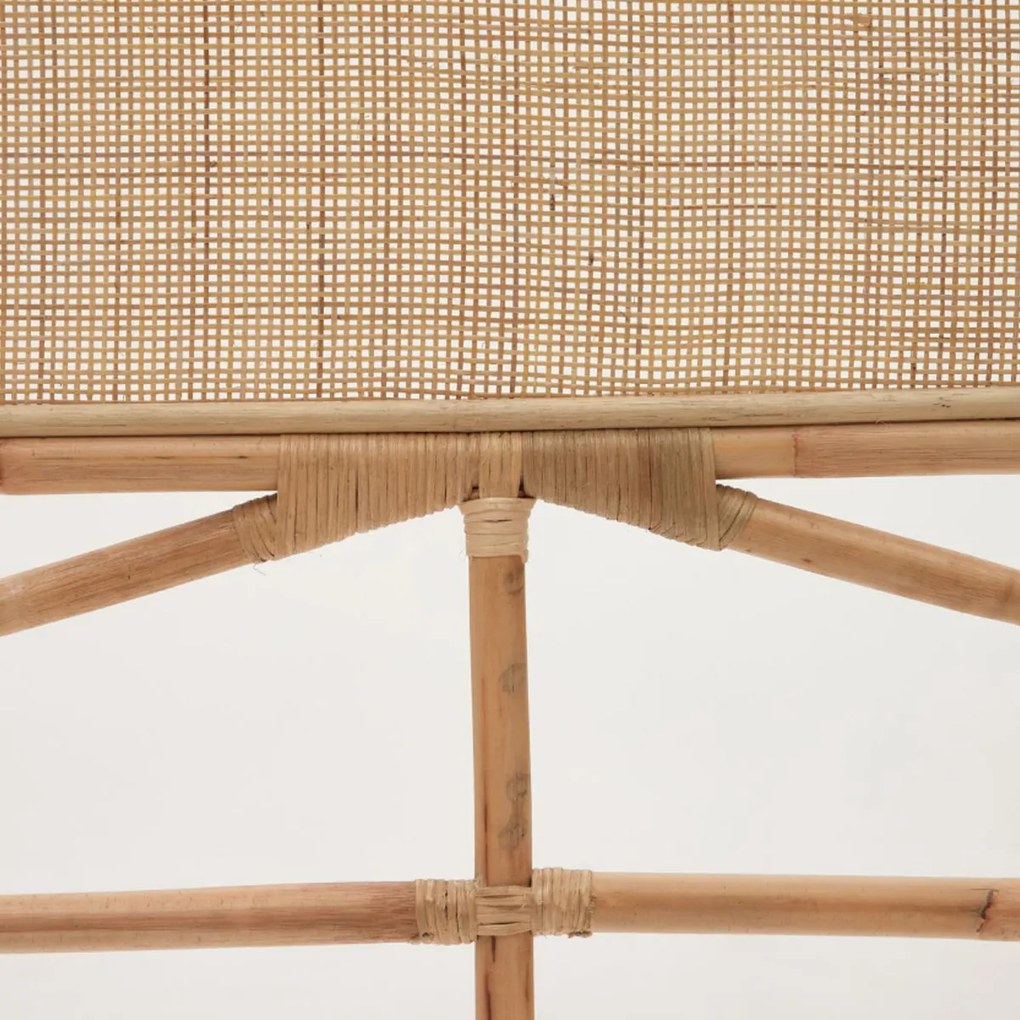 Kave Home Quiterie Round Rond Rotan Hoofdbord Naturel 150/160 Cm