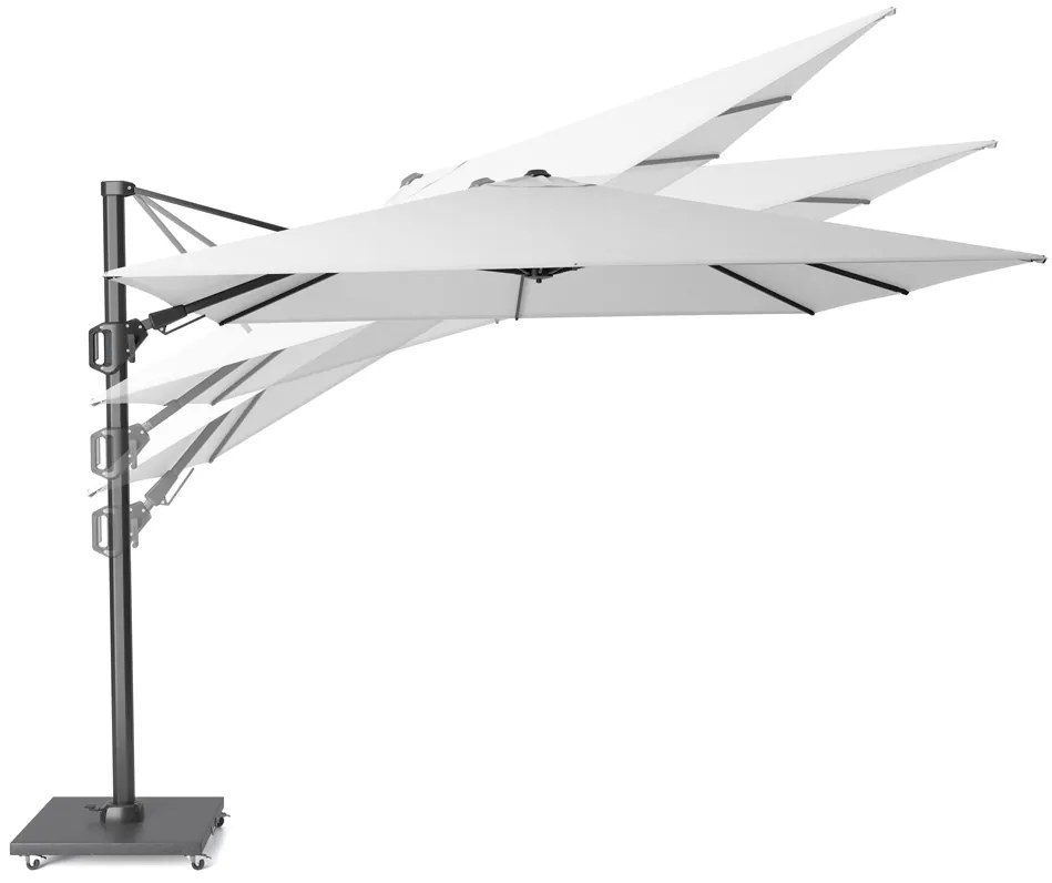 Platinum Challenger rechthoek zweefparasol T2 Premium - 2,6 x 3,5 m. - Champagne Teak