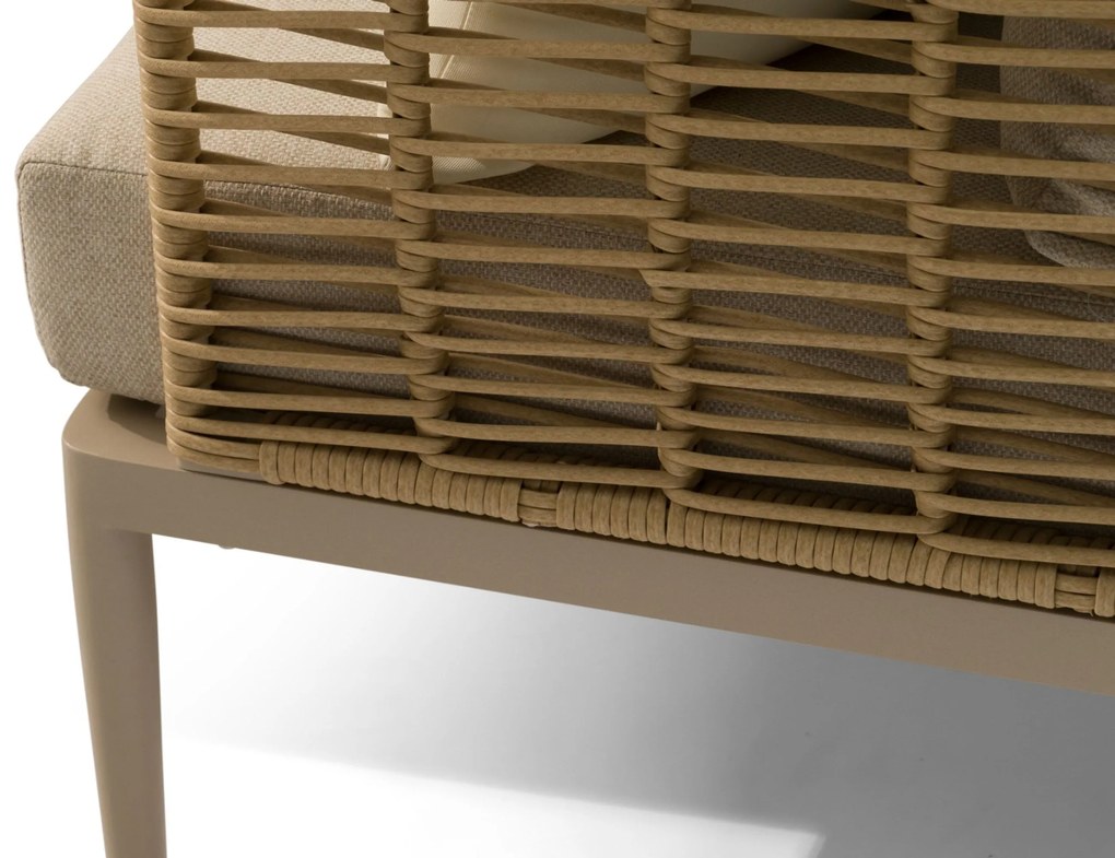 Hoek loungeset 5 personen Wicker Taupe  Coco Ibiza