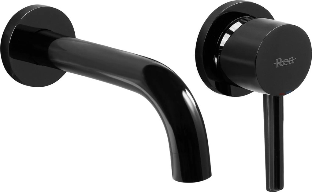 Inbouw wastefelkraan Rea Lungo Black Metallic + BOX