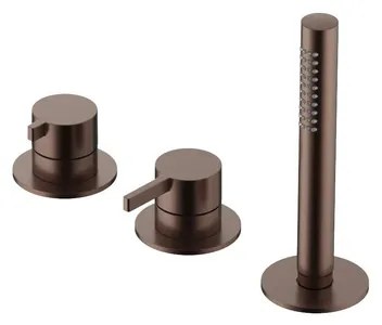 Hotbath Ace Badmengkraan - Badrandcombinatie - éénhendel - 2-weg omstel - handdouche - Geborsteld Koper PVD AC075BCP
