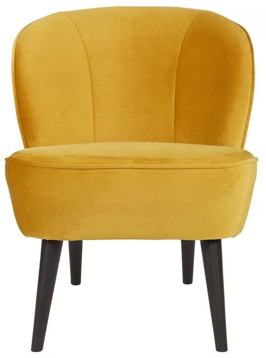 Woood Sara Okergele Fauteuil Fluweel