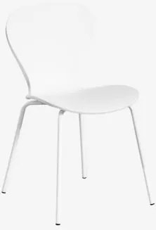 Stapelbare Eetkamerstoelen Set Van 2 Uit Wit & Polypropyleen Wit - Sklum