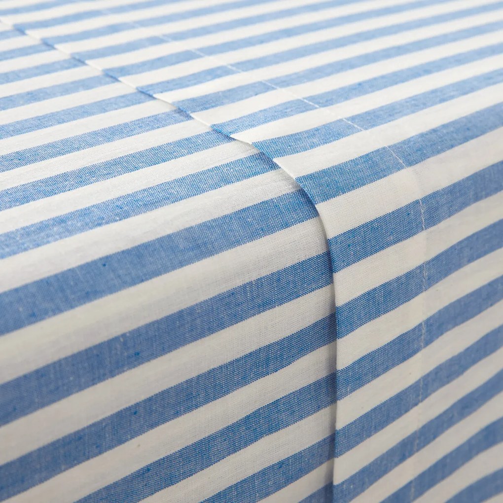 Plat laken van katoen, Soizic blauw