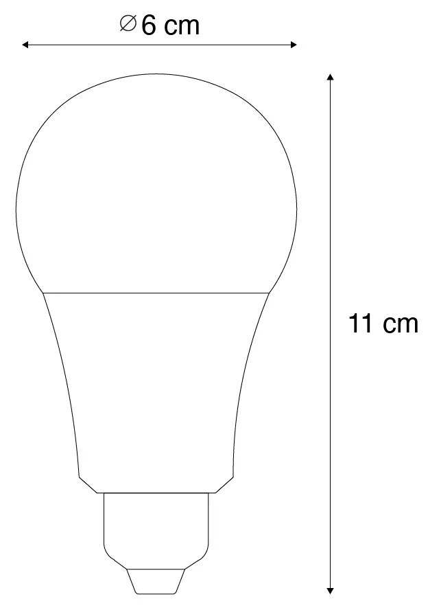 Set van 5 Smart E27 LED lampen A60 mat RGBW 9W 806 lm 2700-6500K