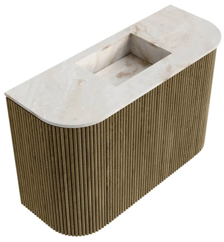 Mondiaz Joya DLux 65cm toiletmeubel ronding links/rechts dusk met wastafel faye midden zonder kraangat frappe