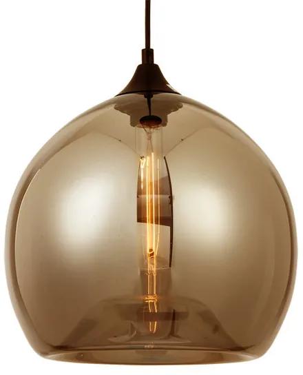 Amber Glazen Design Hanglamp, â30x27cm, Zwart