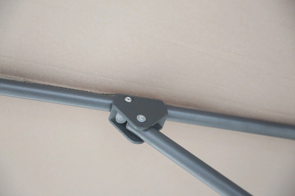 Camello Valerio Stokparasol M (excl. Voet) Aluminium Taupe