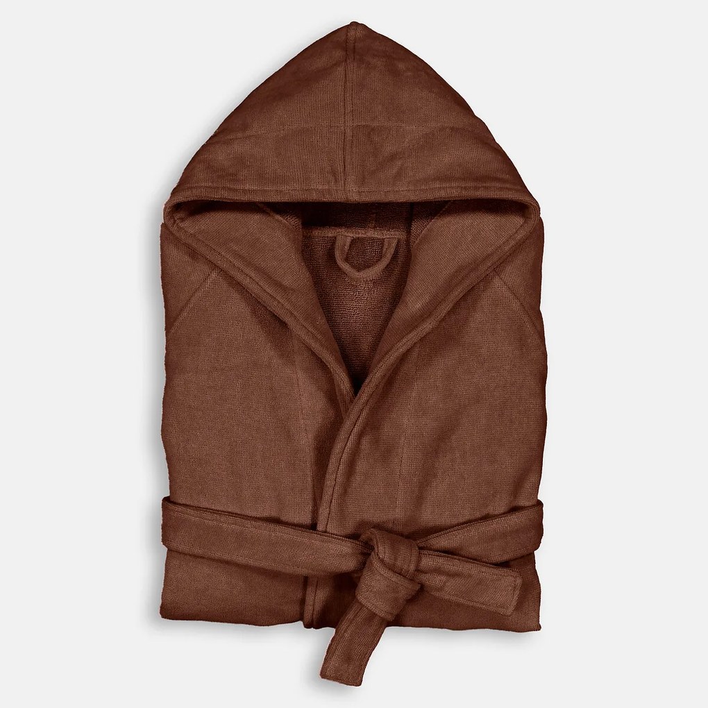 Badjas met kap in fluwelen badstof 450 g/m2, Trizie