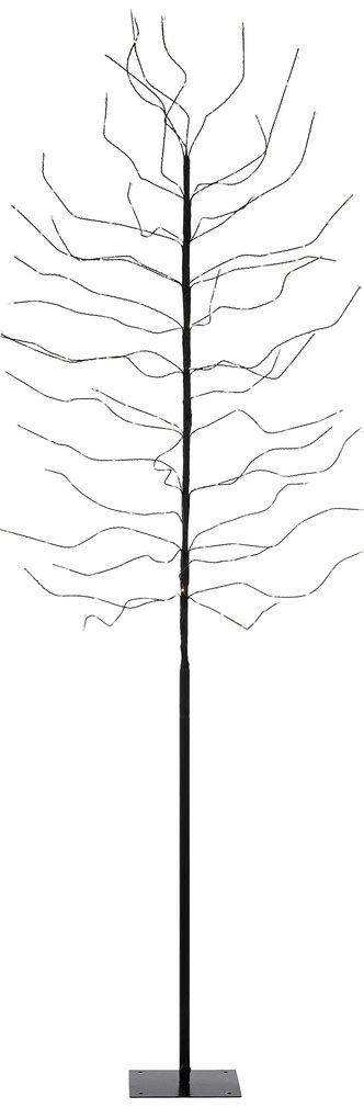 Buitenlamp Kerst vloerlamp zwart boom 200cm incl. LED IP44 - Vixen IP44 Buitenverlichting