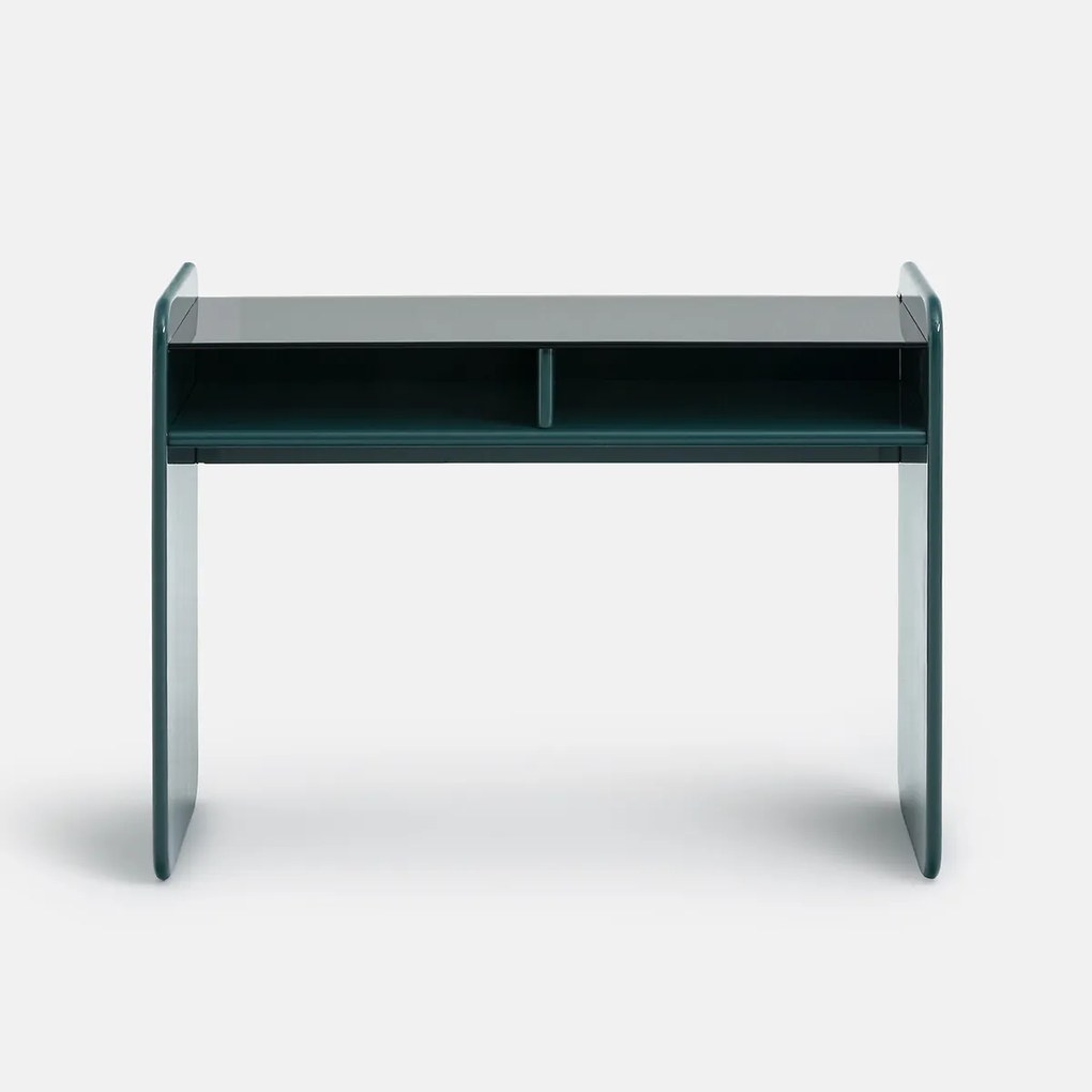 Bureau met blad van gerookt gehard glas Ericson