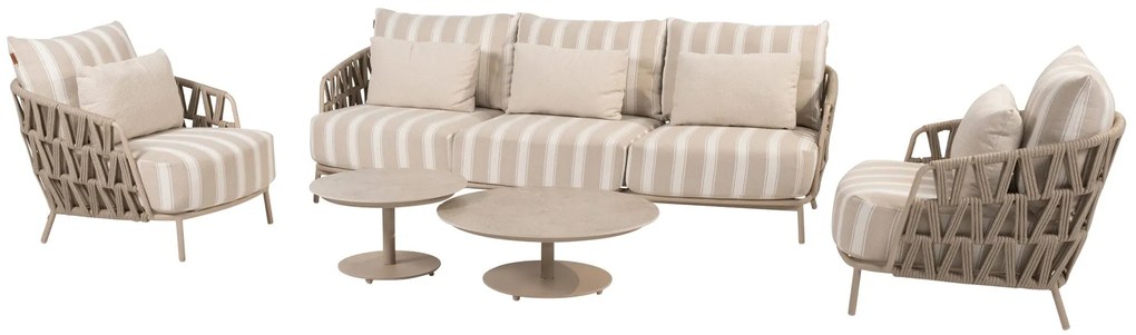 4 Seasons Outdoor Beverly loungeset latte Loungeset beige weerbestendig