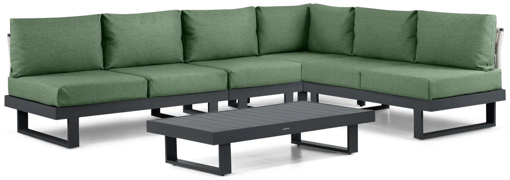 Hoek loungeset 6 personen Aluminium Grijs Lifestyle Garden Furniture Lorenzo