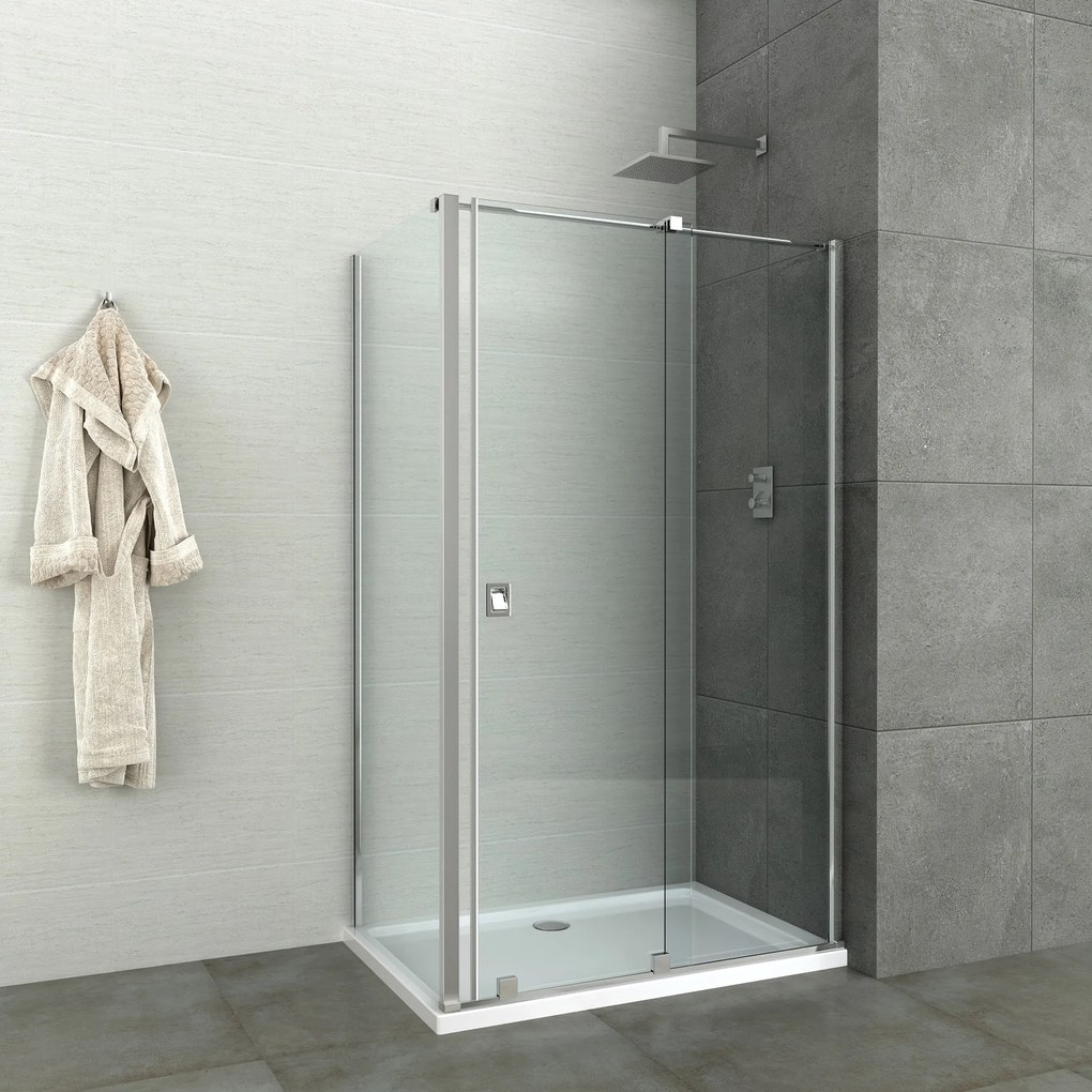 Badstuber Flat schuif douchecabine 120x90cm 8mm glas anti-kalk