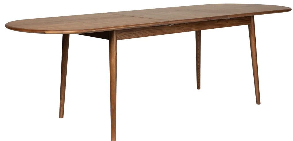Zuiver Twist Oval Walnut Uitschuifbare Eettafel Walnoot 185-240 Cm - 90 X 185cm.
