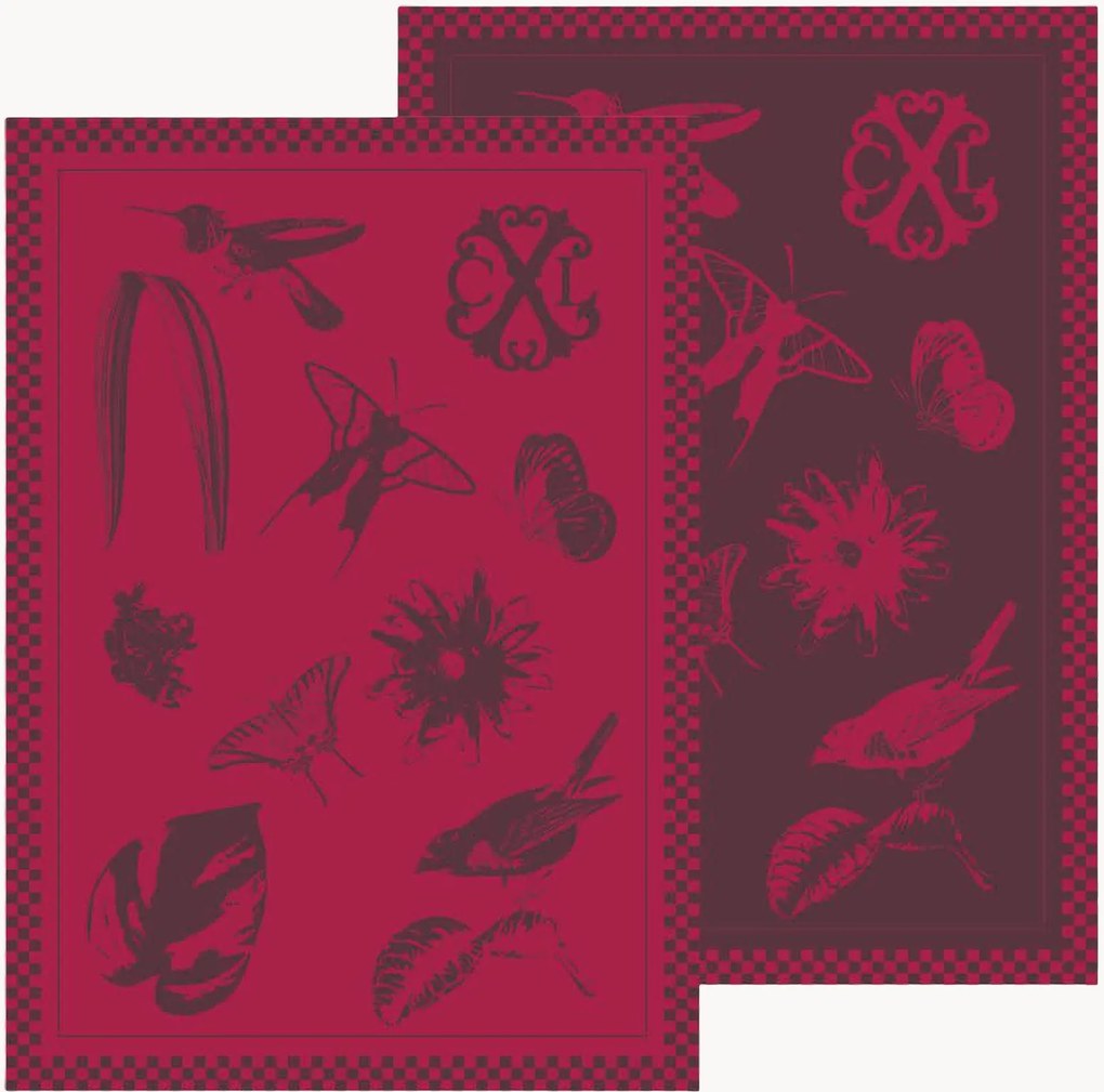 Jacquard keukendoeken Primavera van katoen, 2-delig