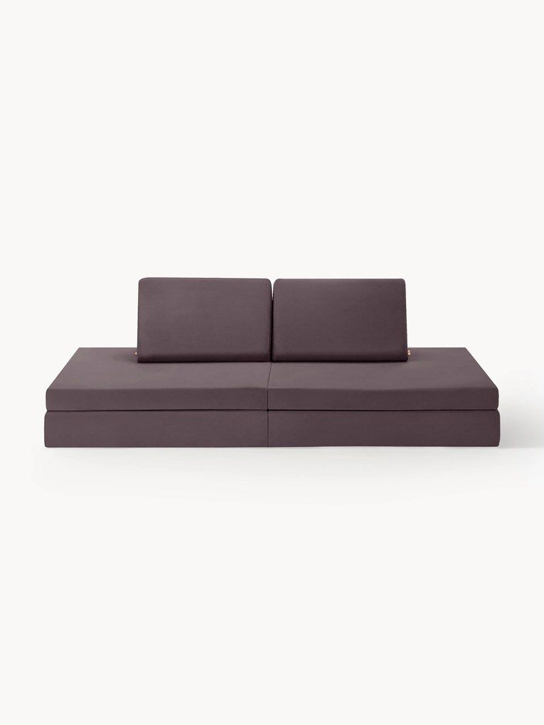 Handgemaakte modulaire fluwelen speelbank Mila