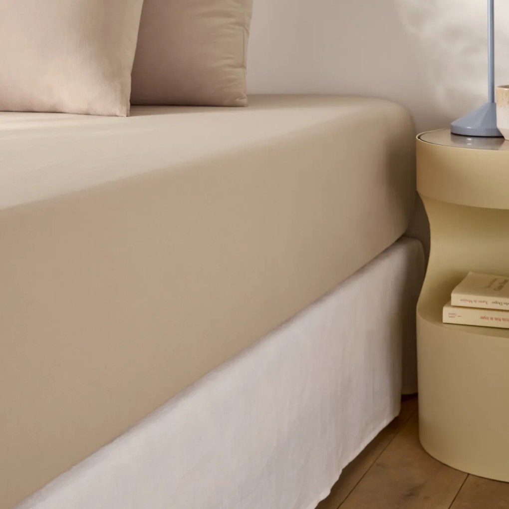 Hoeslaken van gewassen microvezel, gerecycled polyester, hoogte 30 cm