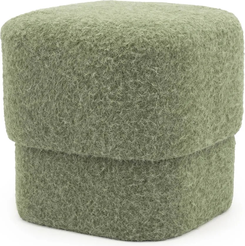 Vierkant Poefje Zachte Stof Groen
