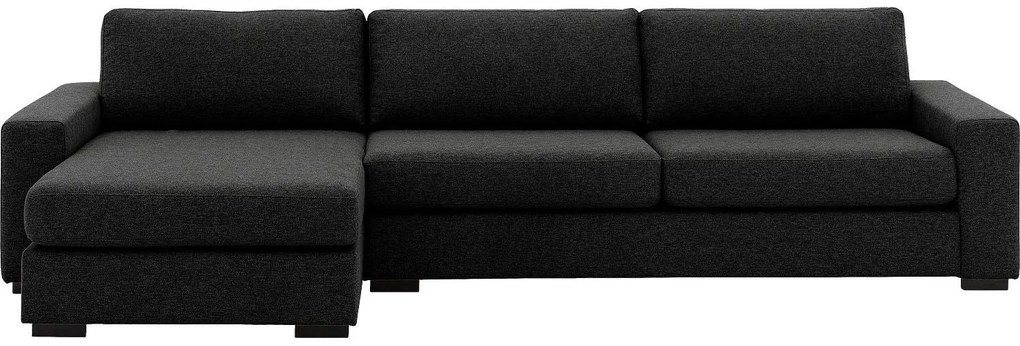 Goossens   antraciet, stof, 3-zits, stijlvol landelijk