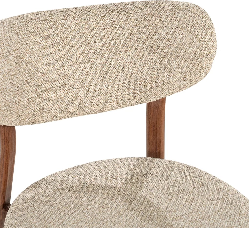 By-Boo Sedia Barkruk Met Houten Poten Bruin