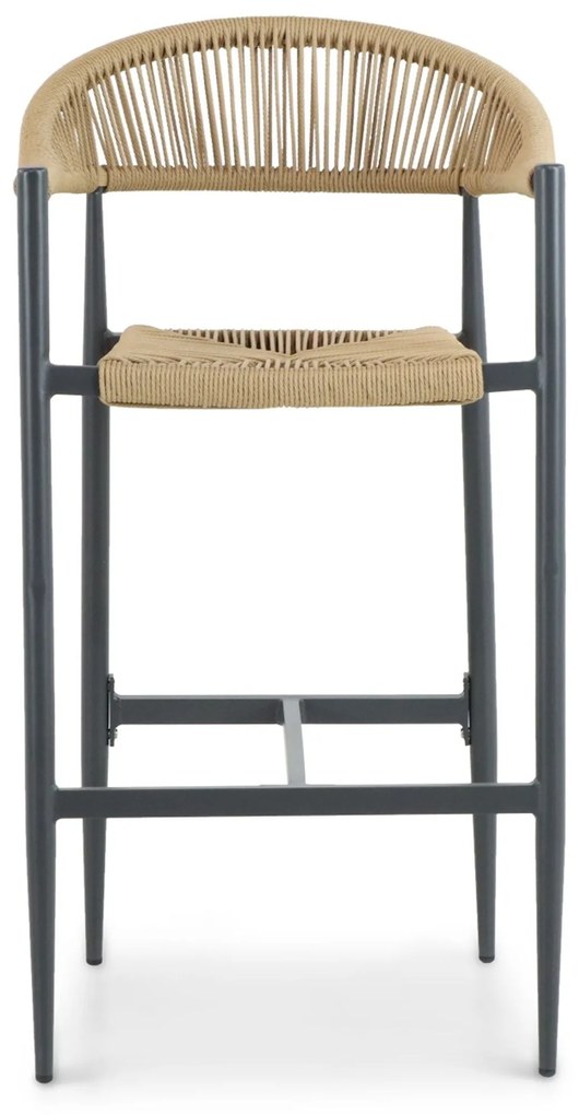 Barstoel Aluminium/rope Taupe-naturel-bruin De Laan Granada