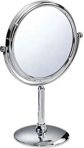 Cosmeticaspiegel Flypo Chroom 17x17cm Kantelbaar Normaal/Vergrotend Spiegelglas