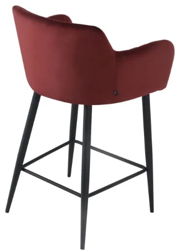 House of Rebels Barkruk - Beau - 65cm - Velvet - Bordeaux Rood - House of Rebels