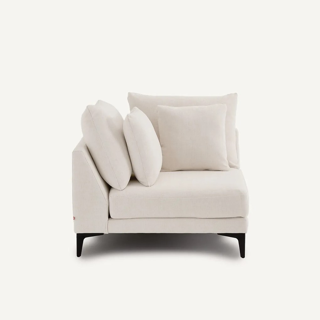 Hoekbank in polyester canvas, MODERNISTE, ontwerp van Emmanuel Gallina