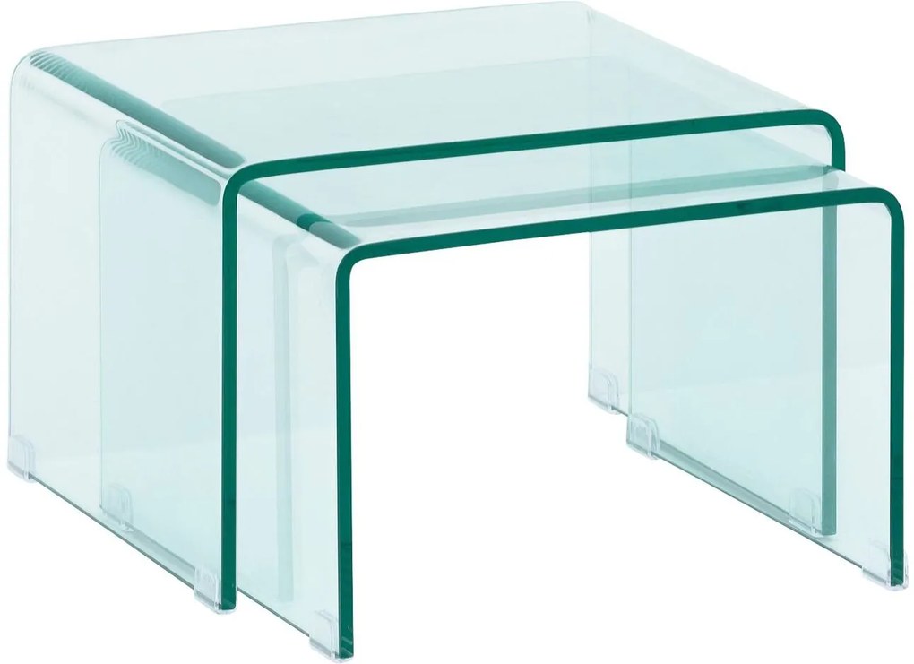 Goossens Basic Salontafel Imagine rechthoekig, glas transparant, modern design, 50 x 33 x 45 cm