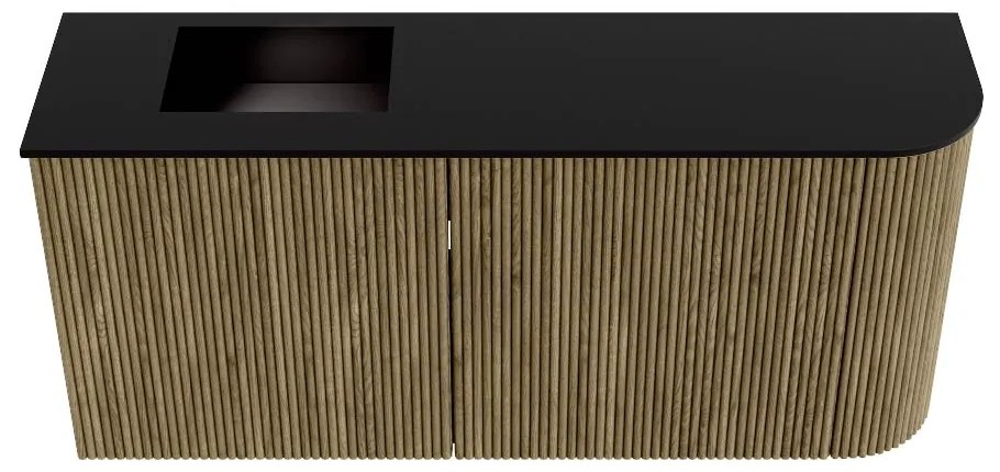 Mondiaz Joya 90cm toiletmeubel ronding rechts dusk met wastafel faye links 1 kraangat urban