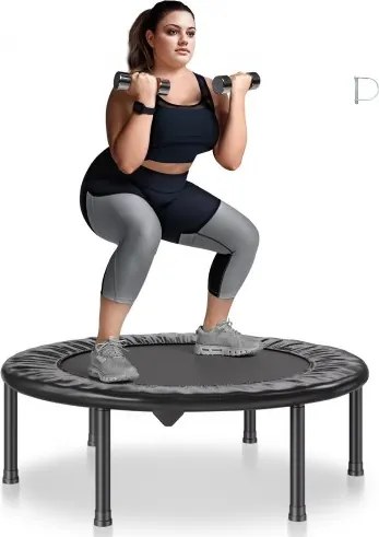 VEVOR Opvouwbare Mini Trampoline Fitness Rebounder 934 mm, 100 kg Laadvermogen Trainingstrampoline, Rebounder Sporttrampoline Mini Trampoline Tuintrampoline voor Volwassenen voor Binnen/Tuin Training