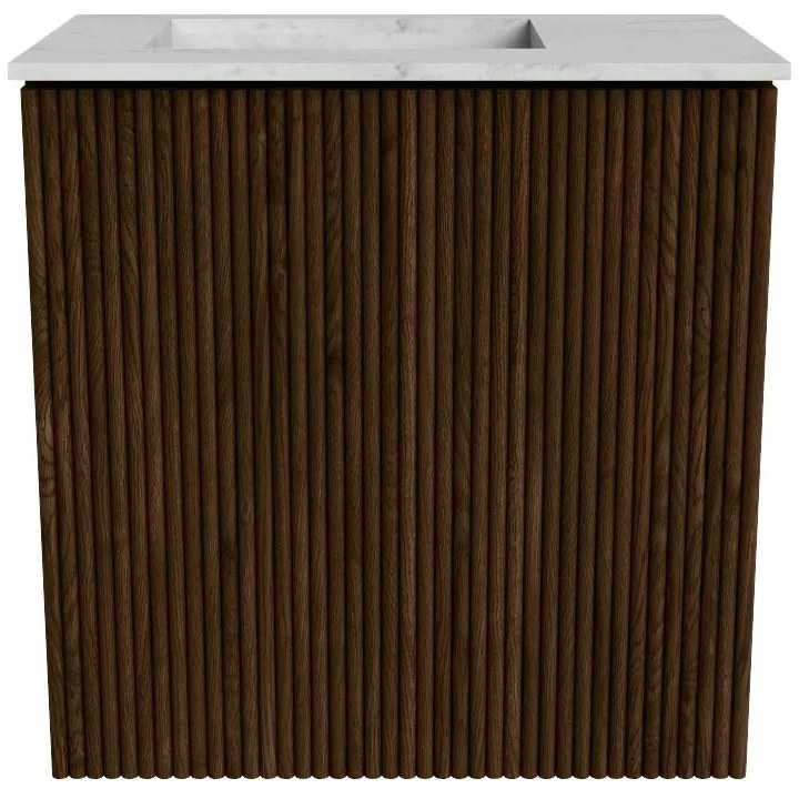 Mondiaz Joya DLux 40cm toiletmeubel walnut met wastafel faye links 1 kraangat opalo