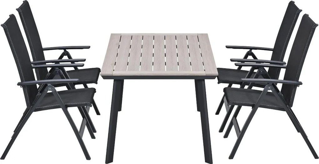 Garden Impressions Santana tuinset 5-delig verstelbaar - Penedo tuintafel 160x90 cm