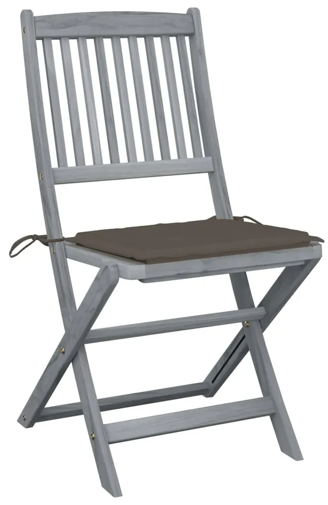 vidaXL Tuinstoelen 6 st inklapbaar met kussens massief acaciahout