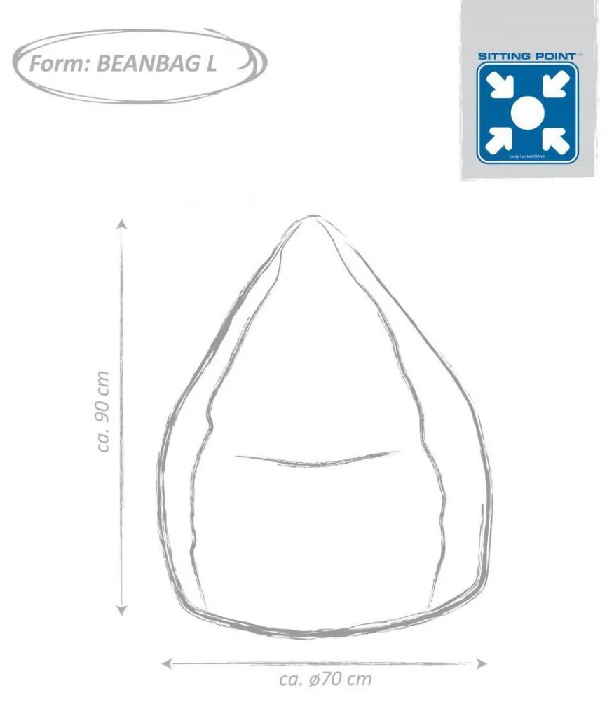 Kinder Zitzak BeanBag Malibu L - Blauwgroen
