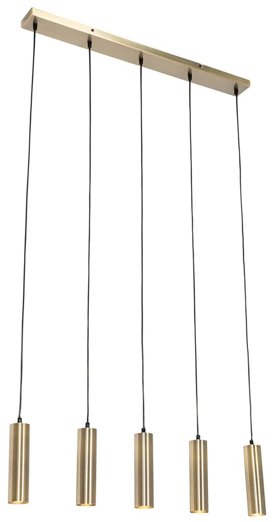 Moderne hanglamp brons 5-lichts - Jeana