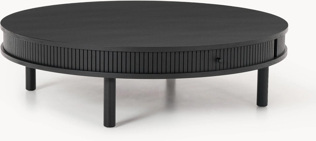 Salontafel Calary met gefronst voorpaneel, Ø 110 cm