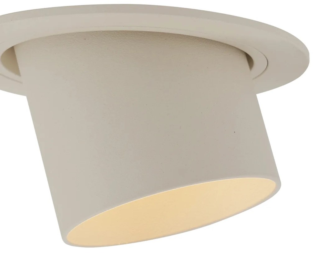 Set van 6 inbouwspots beige GU10 50mm rond draai- en kantelbaar - Installa Modern GU10 Scandinavisch Binnenverlichting Lamp