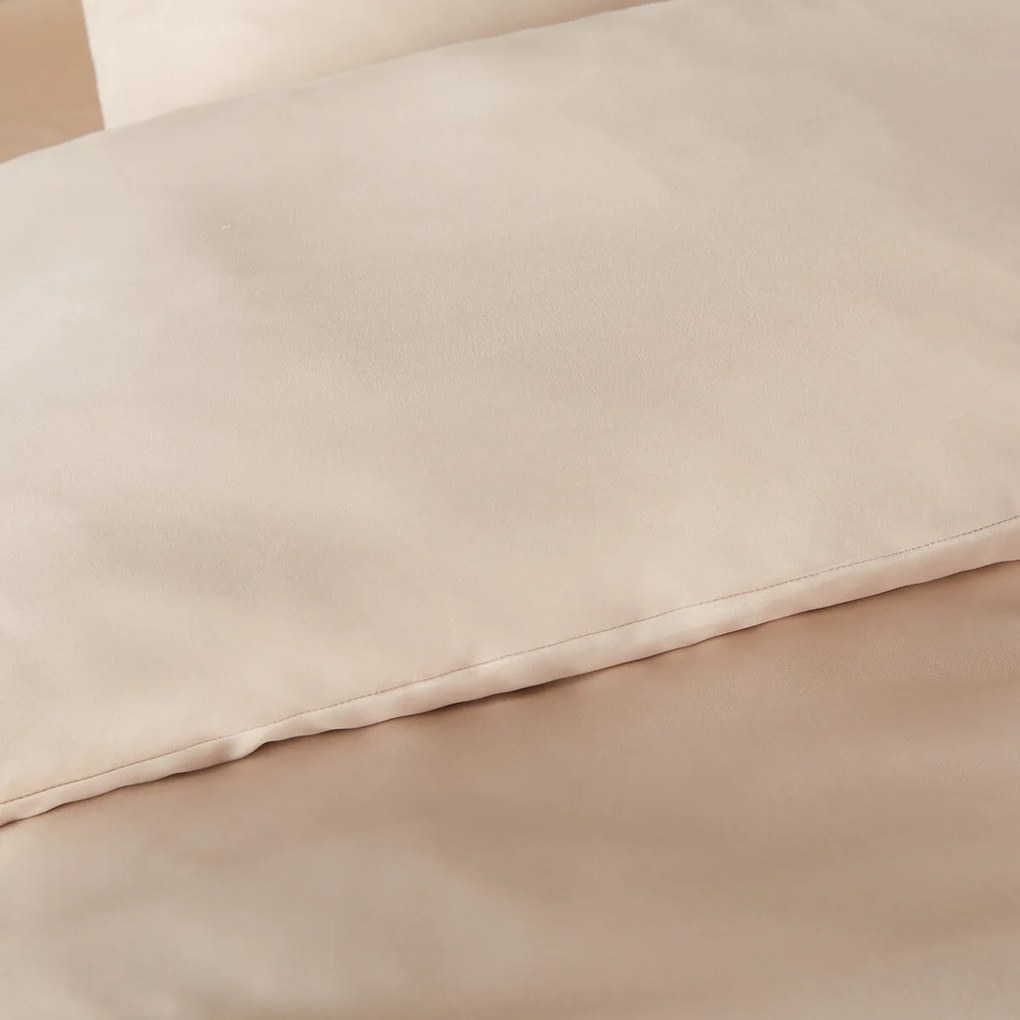 Bedset in recycled microvezel, vierkante kussensloop