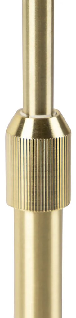 Tafellamp goud verstelbaar met kap lichtgrijs 35 cm - Parte